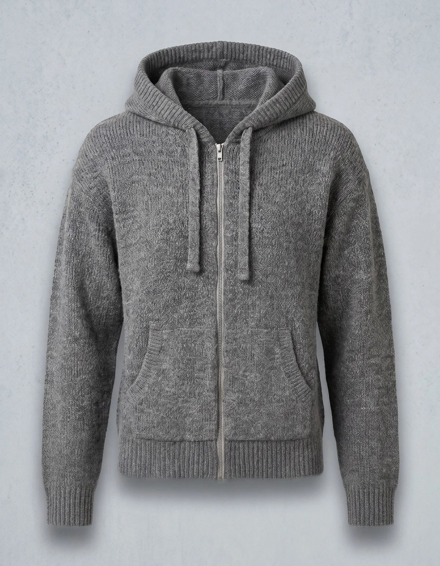 Knit Hoodie — Chunky Knit Full-Zip Hoodie