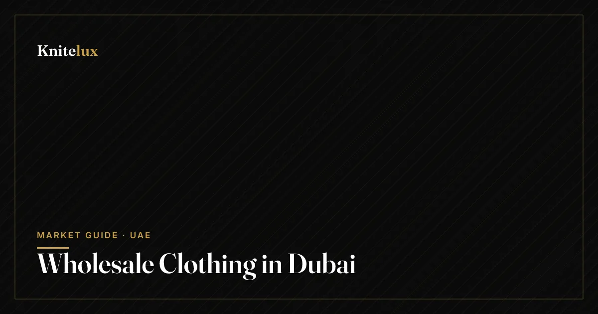 Wholesale Clothing in Dubai: A Bulk Buyer's Import Guide (2026)